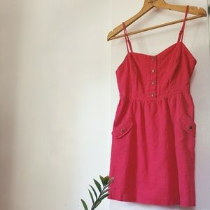SOLD Red Linen Dress